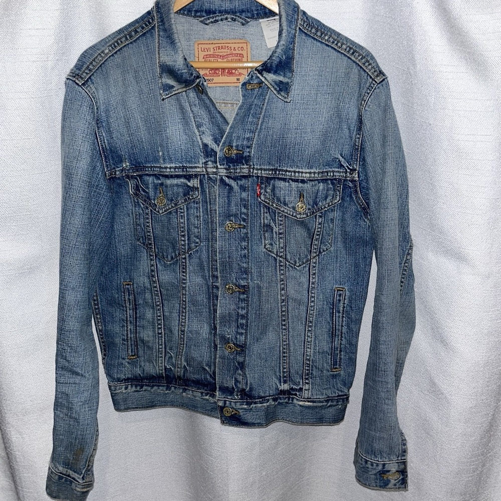 Levis Denim Standard Trucker Jacket '09 Med Mens Blue Jean Western 70507 Hipster